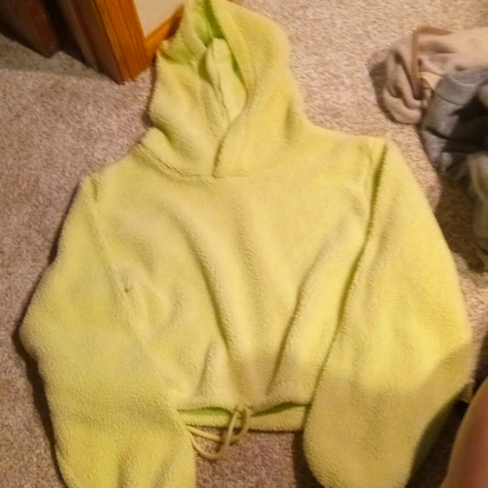 Fuzzy pullover hoodie